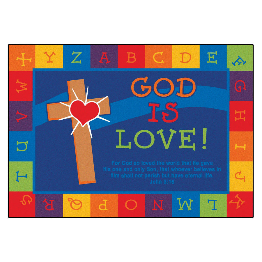 God is Love Learning Rug