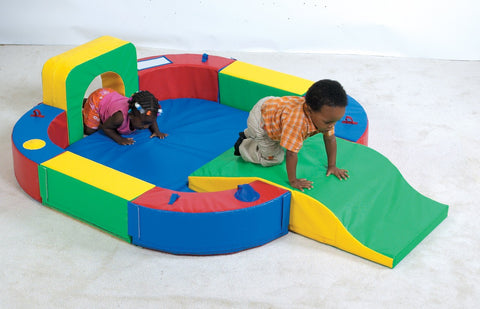 Playring with Tunnel and Slide