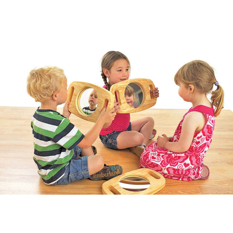 NEW! Giant Wood Effect Softie Mirror - Set of 3