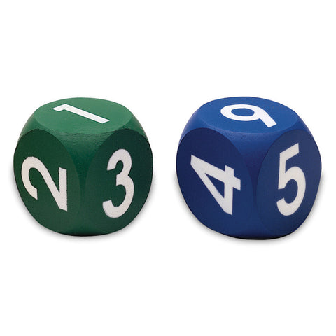 Numeral Foam Dice - Set Of 2