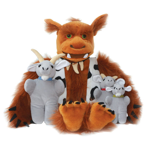 Large Troll & 3 Goats Giant Story Set