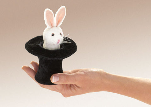 Mini Rabbit In Hat Puppet