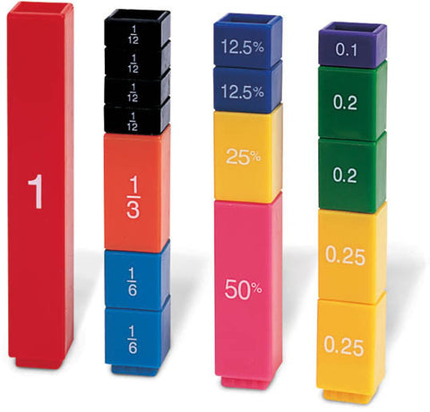 Fraction Tower Cubes Set