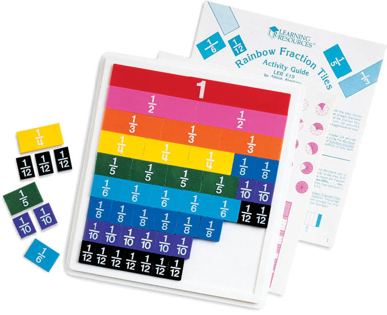 Rainbow Fraction Tiles With Tray