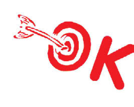Merit Stamp Bullseye  Ok Red