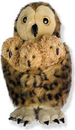 Tawny Owl Puppet with 3 Babies