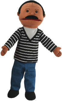 Medium - Dad Dark Skin Puppet