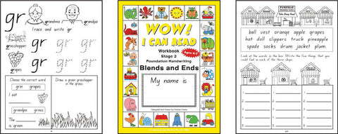 Wow! I Can Read Workbook - Stage 2 Blends and Ends