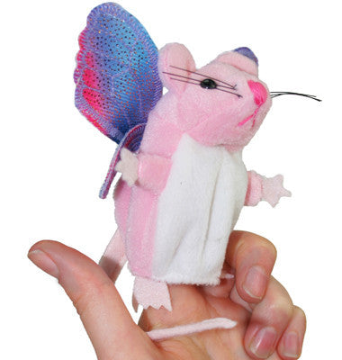 Pink Mouse With Wings - Finger puppet