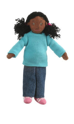 Girl Dark Skin - Finger puppet